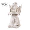 Home Decor Angel Candle Holder Little Holder, Resin Decorative Guardian Tea Light Romantic Retro Cherub Sculpture for Church Wedding Elegant