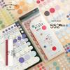 Colorful Cloth Texture Round Dot Stickers: Residue-Free Small Round Label and Photo Sealing Stickers for Planners