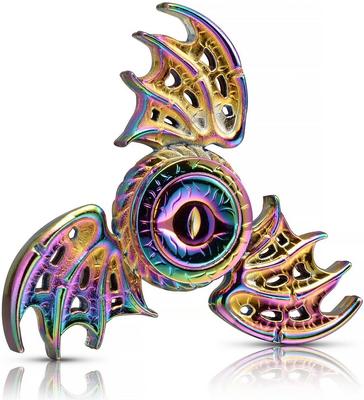 Dragon Wings Eye Tri Fidget Spinner, Handspinner aus Metall, geräuscharmes Hochgeschwindigkeits-Fokusspielzeug mit selbstschmierendem Stahllager
