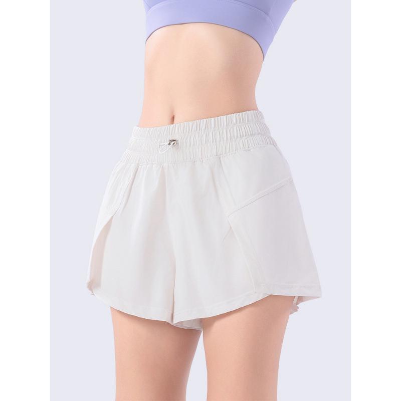 New Women's Quick-Dry Two-Piece Sports Shorts - Loose, Drawstring, Anti-Exposure Yoga & Fitness Pants.