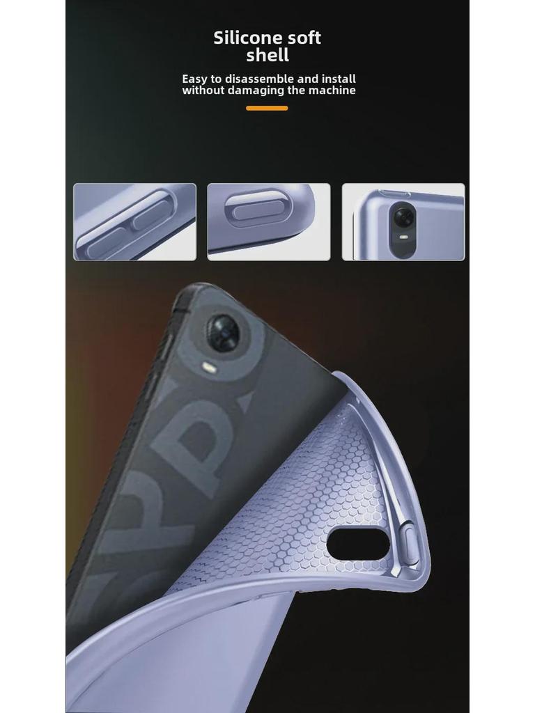 Ochranný kryt OPPO Pad2 Tri-Fold, Silikonový obal proti pádu pro 10,3/11,6palcové tablety