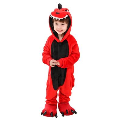 Dinosaur Dinosaur Cosplay Monster Fluffy Flannel Cute Loungewear for and Photo Sizes 110cm and Red and Shoes Sold Separately Kids' Costume,