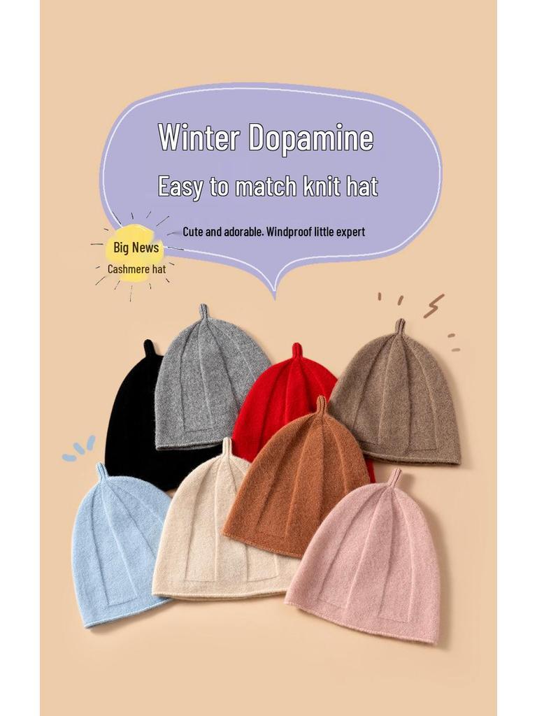 Winter 100% reines Kaschmir Kinder-Gehörschutzmütze – Warm & Stilvoll für Jungen & Mädchen