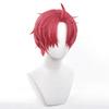 Jiji Cosplay Wig Anime DAN DA DAN Jin Enjoji Cosplay Short Red Heat Resitant Synthetic Hair Wigs + Wig Cap