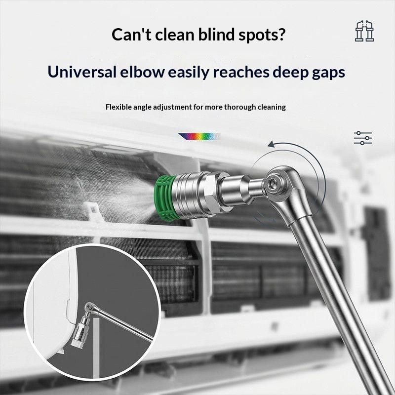 High Pressure Washer Extension Wand Universal Rotary Nozzle Multi-Angle Spray for Air Conditioner & Deck Washing Jobs