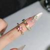 Retro Colorful Enamel Flower Ring for Women – Elegant, Cool Style, Exquisite Index Finger Ring