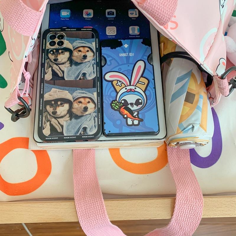 Cloth Bag Tote Bag Mommy Bag Cute A4 File Bag Make-Up Bag Large Capacity Simple Shoulder Messenger Bag Female