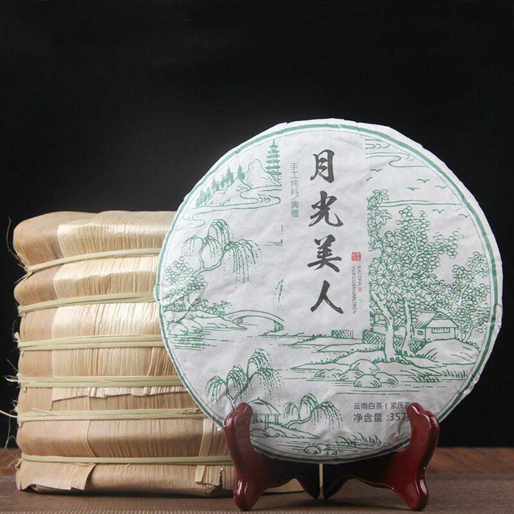 357g Puerh Tea Cake Moonlight White Herbal Energy Drink
