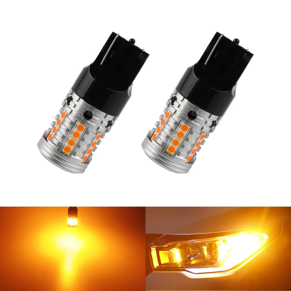 Catland T20 LED Turn Signal, Single Amber, Hifra Prevention, 7440 WX3x16d, Pinch Different, Built-in