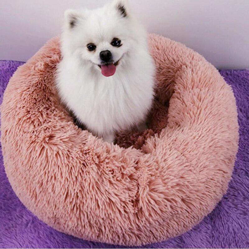 Cat House Plush Round Sleeping Deep Dog Bed Dogs Warm Pet House Tent Cat Nest Litter Puppy Kennel
