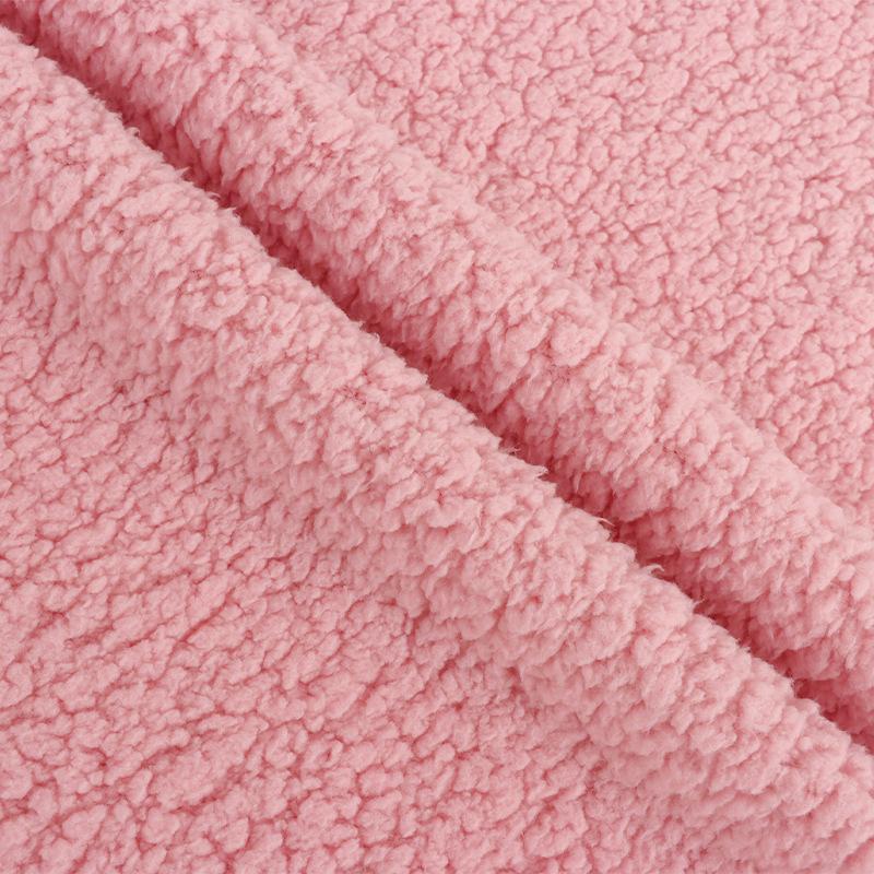 Warm Keeping Cationic Yarn 100% Polyester Double Side Knitted Melange Sherpa Fleece Fabric for Winter