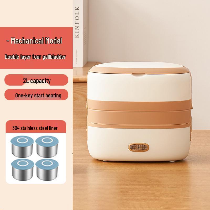 Smart Electric Heated Lunch Box: Portable, Self-Heating, Steaming, Ideal for Office Workers, Keeps Meals Warm, Easy to Carry Bento Solution.