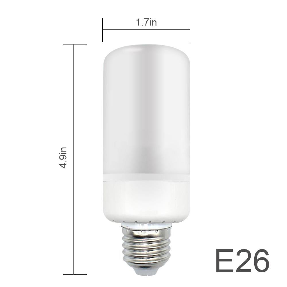LED Flame Flickering Effect   Light Bulb 3 Lighting Modes E26 Base SMD2835 Crtive Decorative   Lamp for Party Holiday Birthday Gift