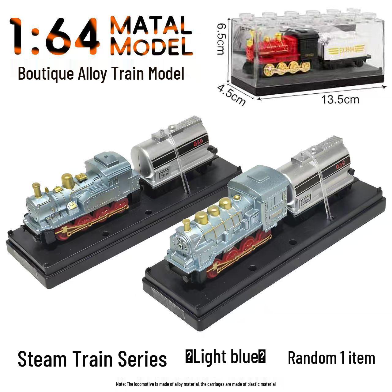 Jiang Xiaoxi Retro Alloy Steam Locomotive Model Toy Set for Boys
