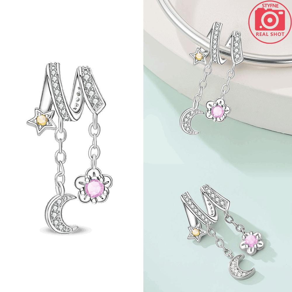 Pink Shoes Game Console Swan Pendant Moon Baby Original Beads Fit Bracelet Women Copper Children'S Day Gifts Set Jewelry
