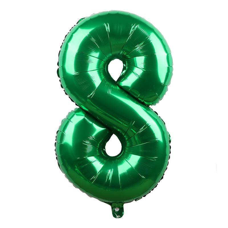 32 Inch Digital Aluminum Film Balloon, Medium Digital Gold Silver Red Black Gradual Change Color Birthday Decoration Wedding Party Balloon