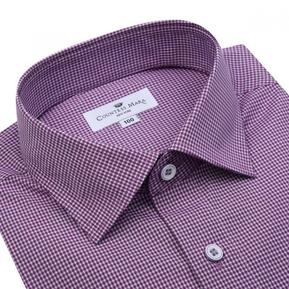 Countess Mara Pocketless Regular Fit Small Check Long Sleeve Shirt Cdcz1c6301v0