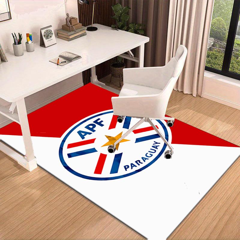 Paraguay Football Federation Emblem Area Rug Office Rug, Chair Rug, Decor Carpet Livingroom Bedroom Mat, Large Size Fan Gifts Christmas Gifts