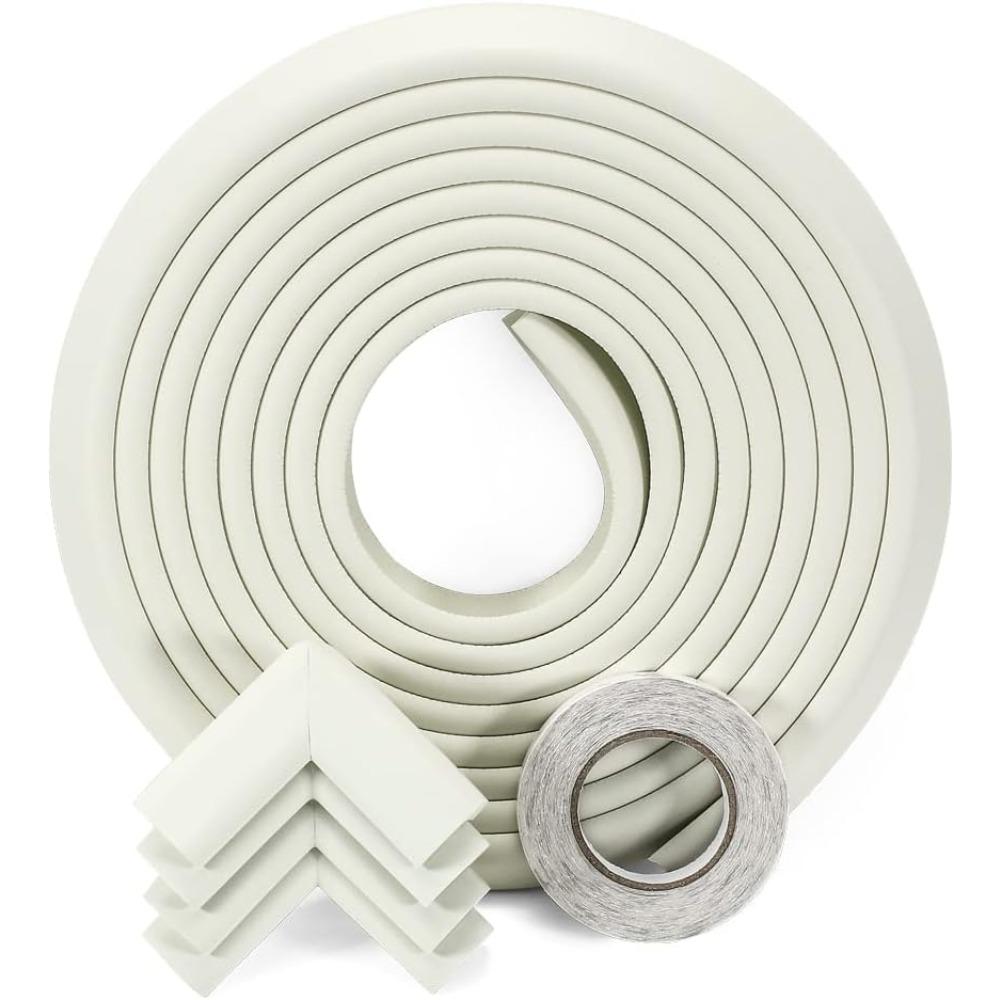 Safety Corner Guard Table Edge Corner Protector Strip for Kids Baby Proofing Foam for Furniture Edges Cushion Protection Bumper Strip 2 Meters (White)