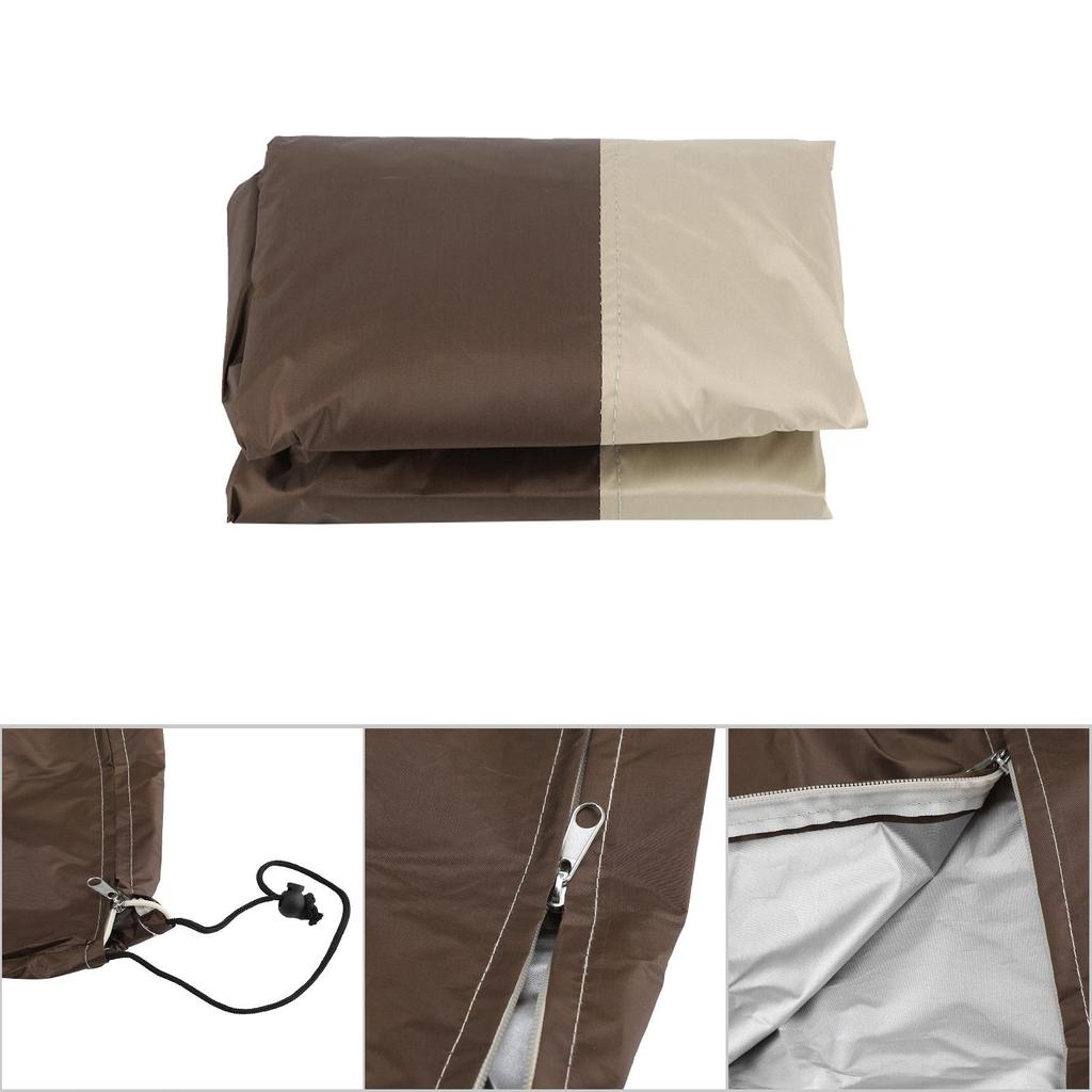 Wasserdichter staubdichter Möbelstuhl-Sofa-Schutzbezug für Gartenterrasse im Freien Beige Braun