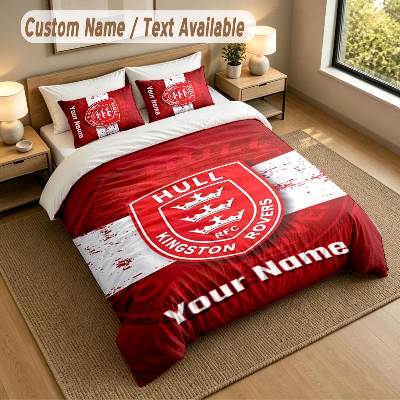 Bedding Set 1 Duvet Cover 2 Pillowcases Hull KR Print Soft Bed Linen Bedroom Decor