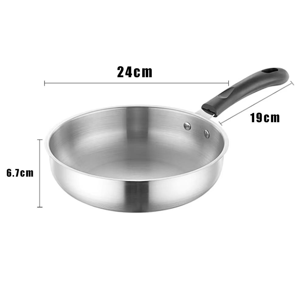 

Сковорода из нержавеющей стали Wok без покрытия для дома с утолщенным антипригарным покрытием, кастрюля для газовой плиты, индукционная универсальная кастрюля для кухни, кухонная утварь