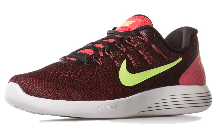 Nike Lunarglide 8 Lace Up Cushioning Slip Resistant Low top Running Shoes Men's Red 843725-801
