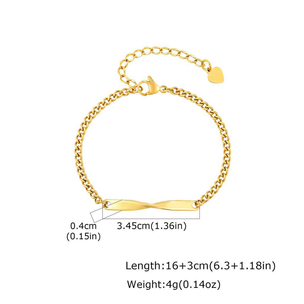 Simple And Fashionable Women'S Stainless Steel Grinding Mobius Bracelet Versatile, Jewelry Br-2557