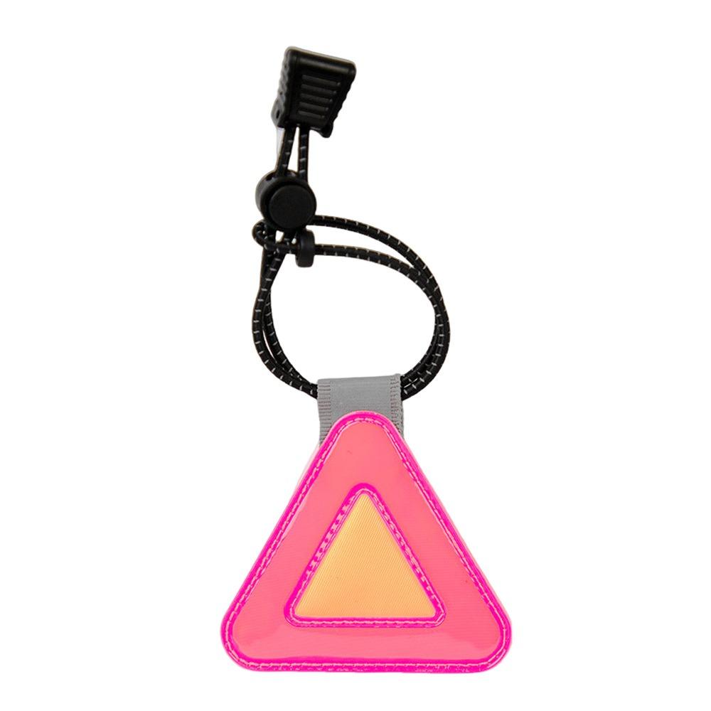1Pcs Safety Warning Reflective Triangle Sign with Spring Hook Hanging Tag  Night Cycling Riding