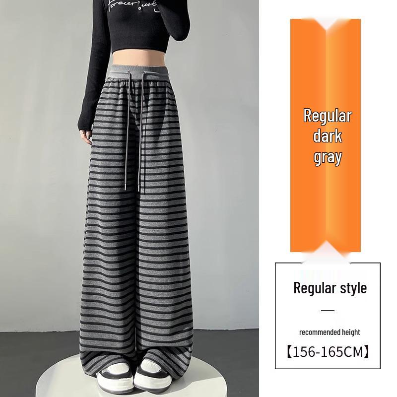 Women's Colorblock Striped High-Waisted Wide-Leg Knitted Pants - Spring 2025 Collection