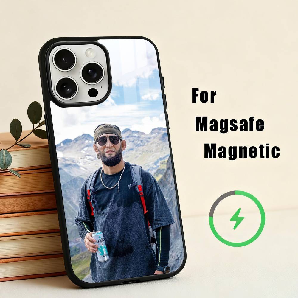 K-Khamzat C-Chimaev-v Phone Case For iPhone17,16,15,14,13,12,11 Plus,For Magnetic Wireless Charge Cover