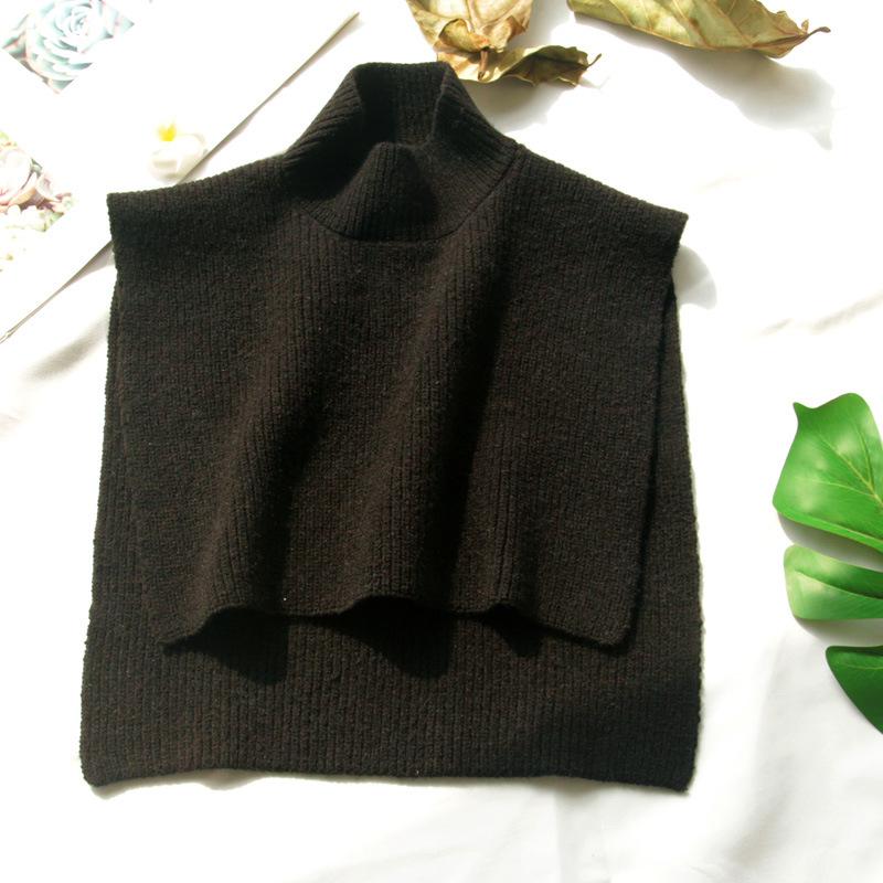 

Корейский высокий воротник с поддельным воротником внутри для защиты шейного отдела позвоночника, шарф, наплечник, модный однотонный поддельный воротник для женщин чёрный