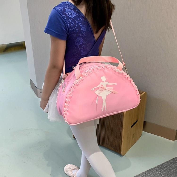 Girl Ruffle Lace Ballet Dance Bag Cute Handbag Crossbody Shoulder Bag Backpack