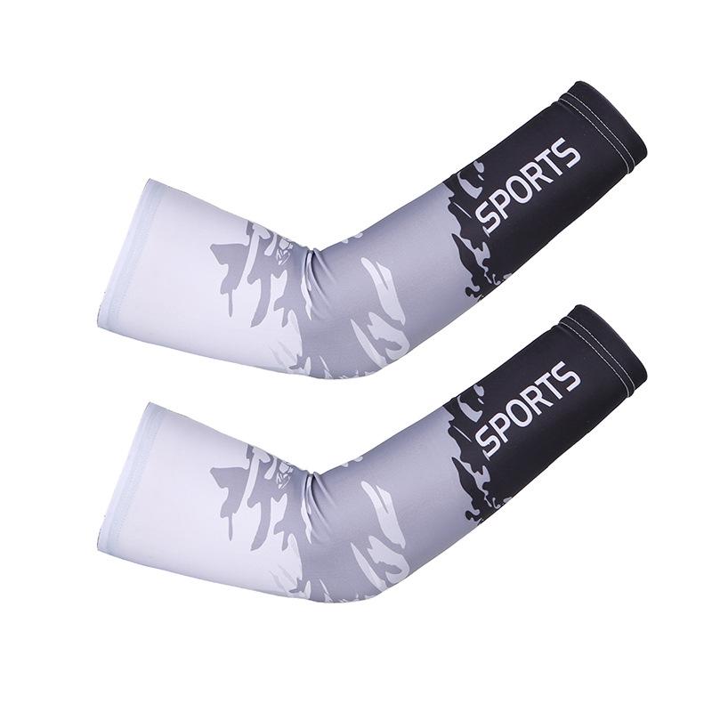 Sport Style Sun Protection Breathable Cycling Arm Warmers for Men and Women - Thin Ice Silk Sleeves