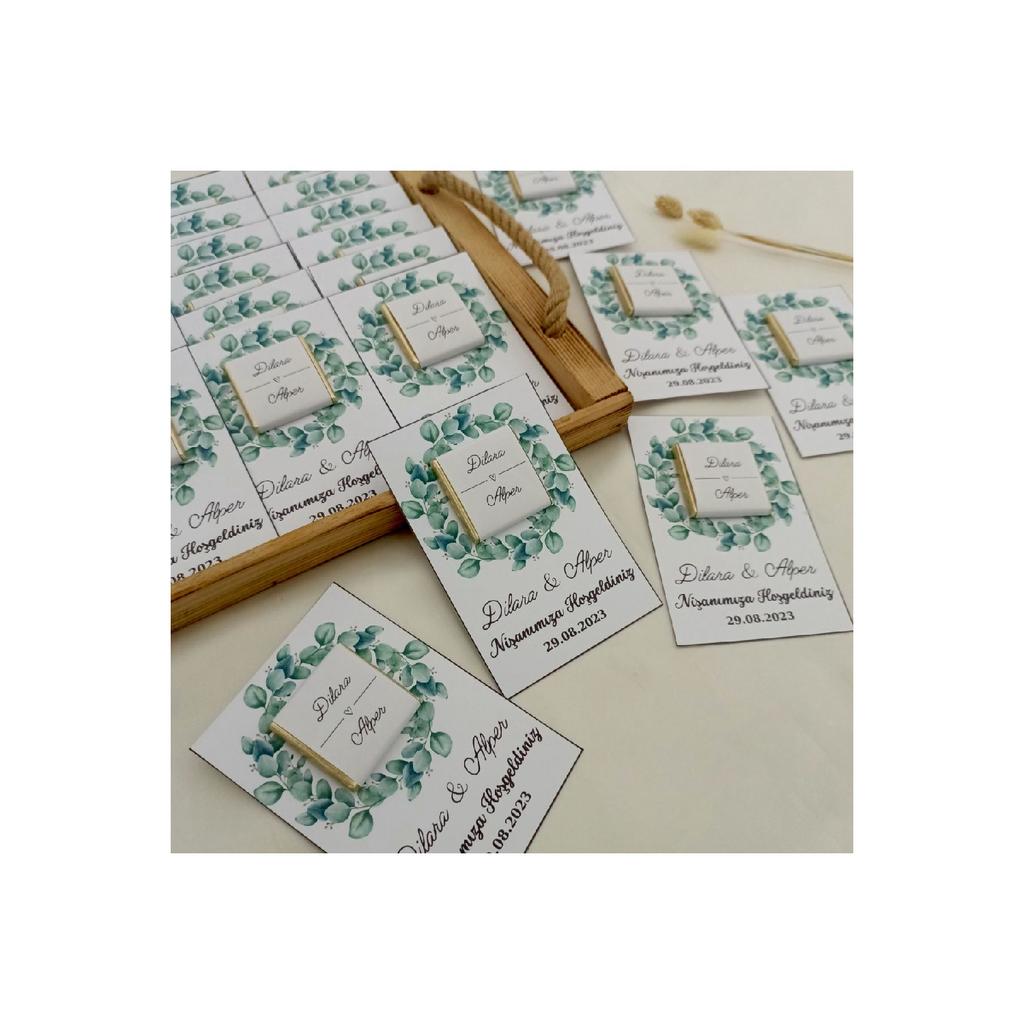 Personalized Engagement Chocolate, Promise Chocolate, Wedding Candy, Henna Gift 50 Pieces