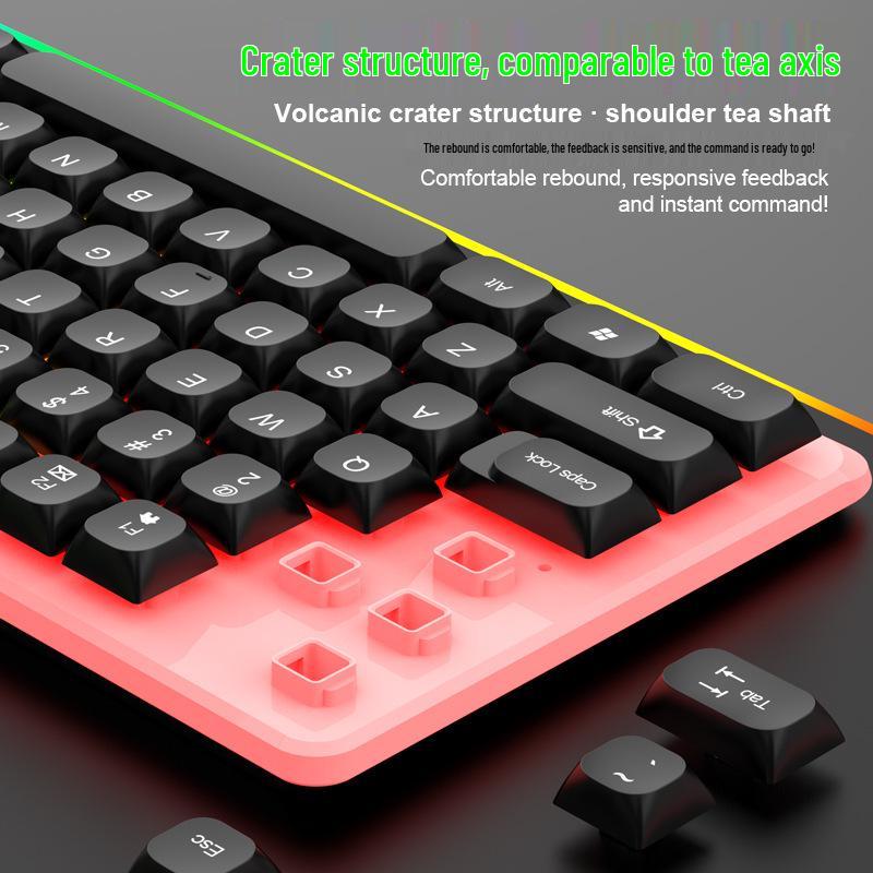 Russian Arabic Wired Luminous Gaming Keyboard & Mouse Set