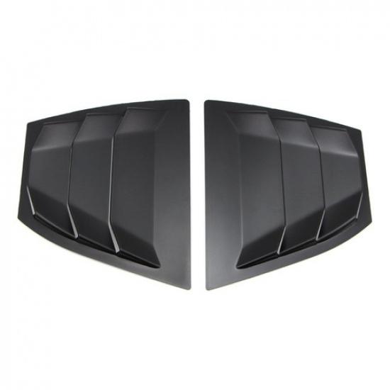 Quarter Side Window Louver Vent Cover for Mazda 3 Axela 2014-2018 Matte Black
