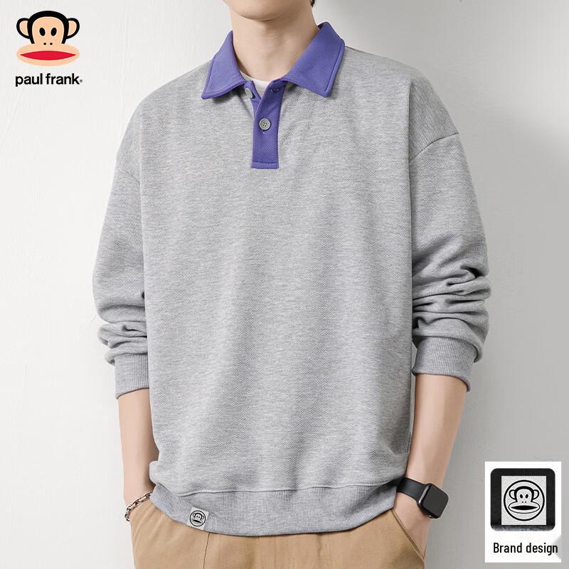 

Paul Frank Men s Solid Turn-down Collar Pullover Sweatshirt 3XL