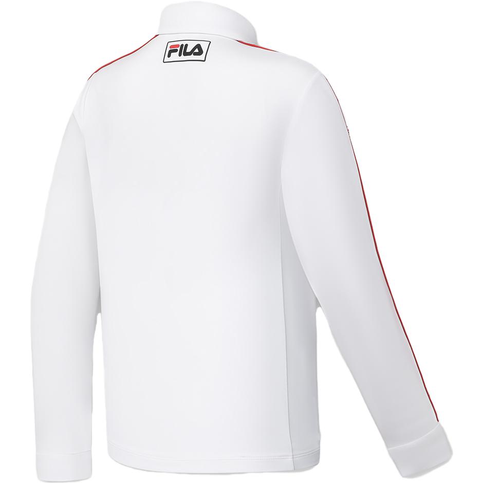 FILA 2023 Autumn New Knit Long Sleeve Polo Shirt Simple Tennis Sports Top Women tops Jade-White A11W343218F-WT