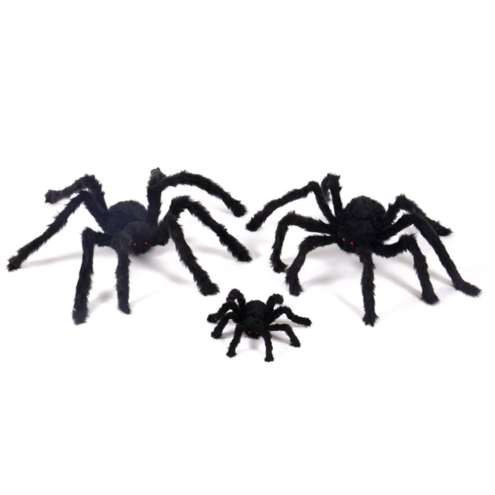 Prank Props Party Supplies Black Plush Spider Halloween Decoration Bar Ornament Haunted House
