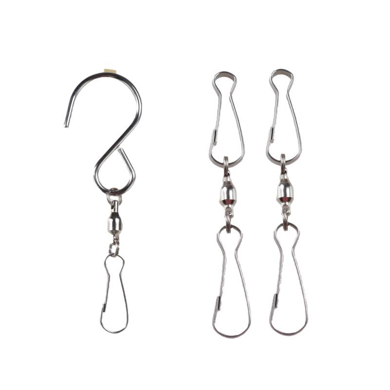 360° Rotating Stainless Steel S-Shaped Hook for Wind Chimes