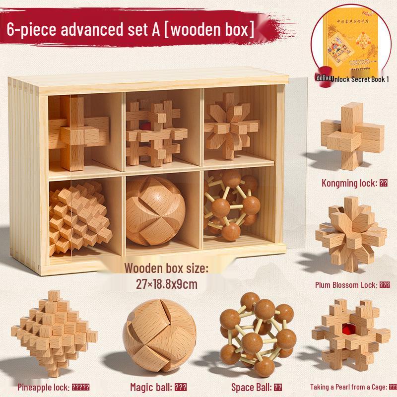 

Набор головоломок «Замок Кунмина и Лубаня»: Деревянные головоломки для распутывания для детей 8-12 лет