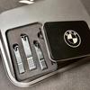 Car Interior Spare Nail Clippers Manicure Set Nail Clippers Four-piece Black Iron Box Gift Box Car Easy To Carry.for Car.