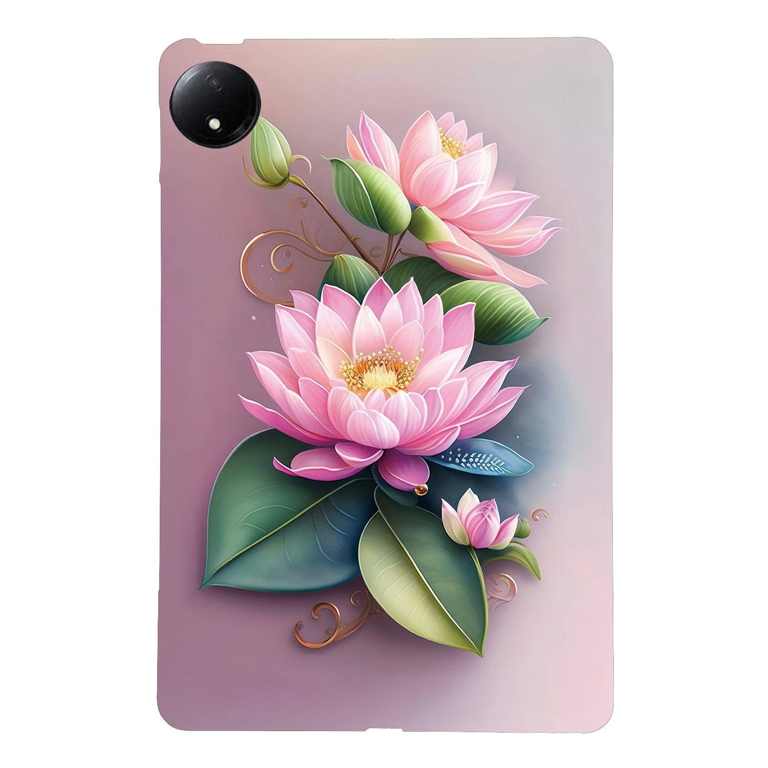 

For Xiaomi Redmi Pad SE 4G 8.7 inch Case Pattern Printing Slim Soft TPU Tablet Cover Lotus