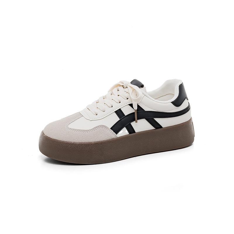 

Ретро повседневные парные кеды женские новые на платформе студенческие универсальные модные белые туфли 8861 35 [female size]