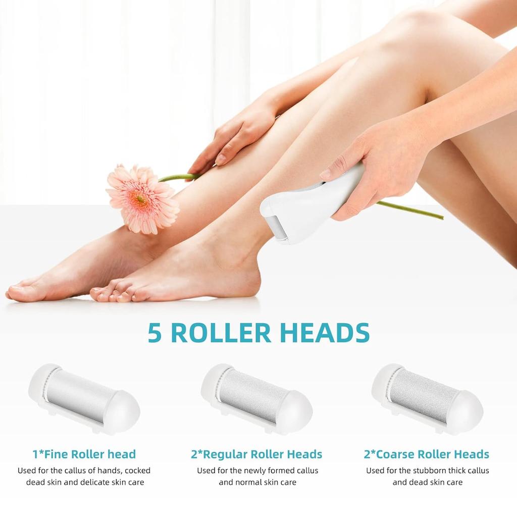 Remover for Feet, Electric Foot File Callus Removers Rechargeable Waterproof Pedicure Tools Foot Scrubber