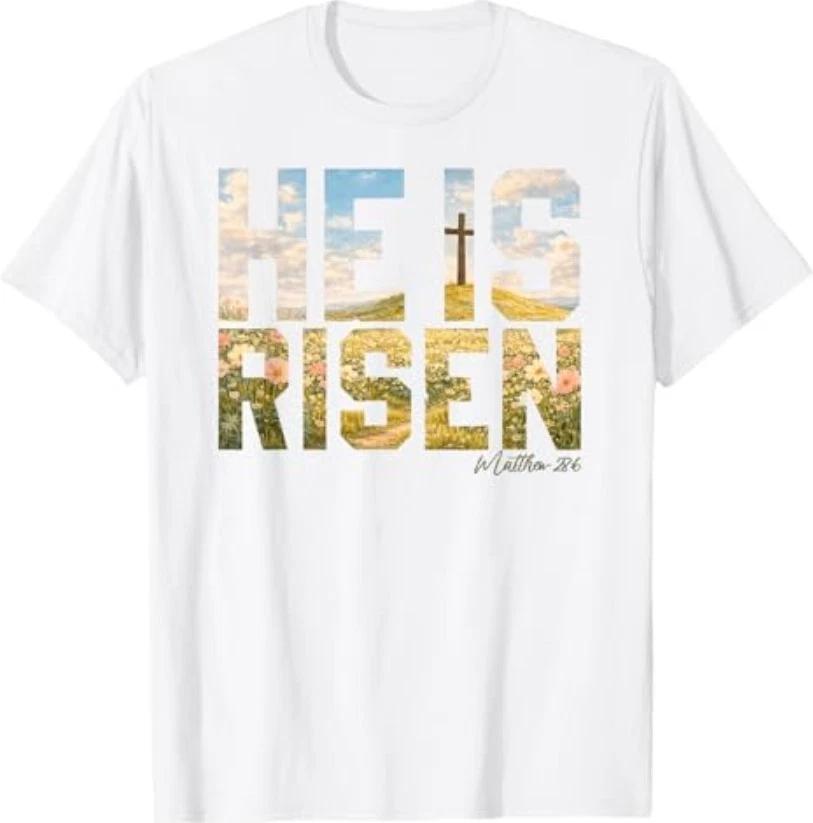 He is Risen Easter Christian Jesus T-Shirt S