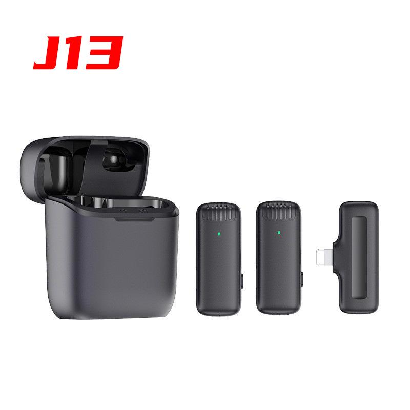 J3 Wireless Lavalier Microphone: Outdoor, Mobile, Live Recording, Noise-Reducing, Compact for Interviews.
