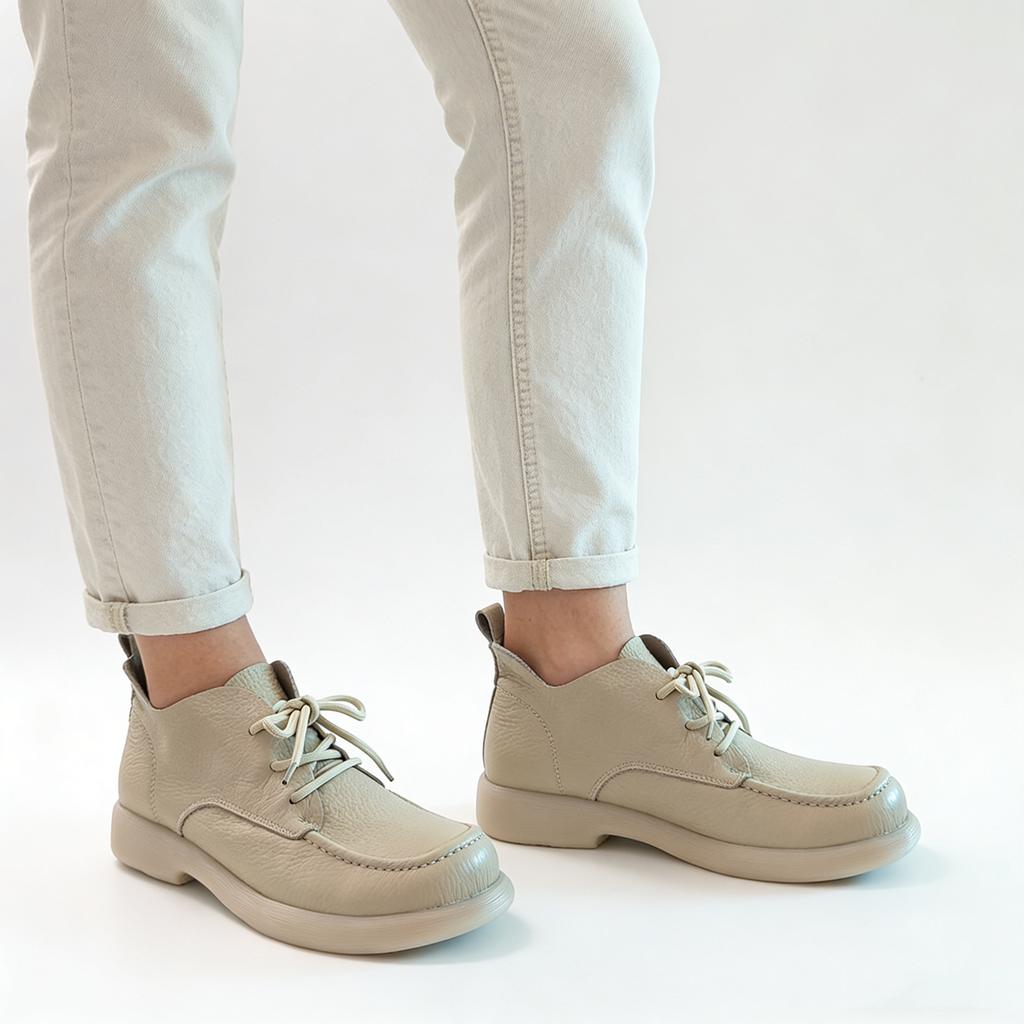 Handmade Soft Genuine Leather Women's Casual Loose-fitting Shoes Comfortable Retro Style Lightweight Flat Non-Slip Mother Shoes Plus Size 41