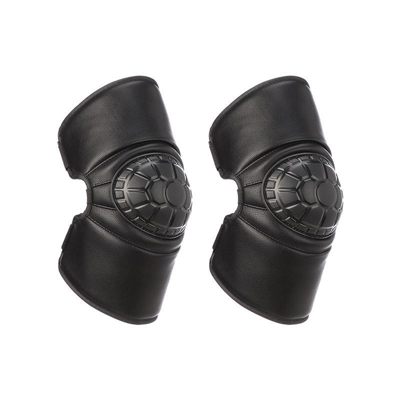 1 Pair Winter Motorcycle Warm Kneepad Motorbike Riding Knee Pads Cold And Warm Pu Windproof Thickened And Plush Leg Guards Plush